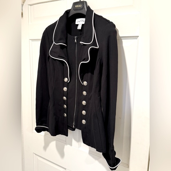 Joseph Ribkoff EUC Size 8 Amazing Classic Joseph Black Military Style Jacket - Picture 10 of 14